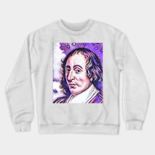 Blaise Pascal Pink Portrait | Blaise Pascal Artwork 9 Crewneck Sweatshirt